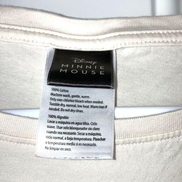 DISNEY Mickey and Minnie Mouse Holding Hands Crop Top Tshirt Womens Large - Picture 6 of 10